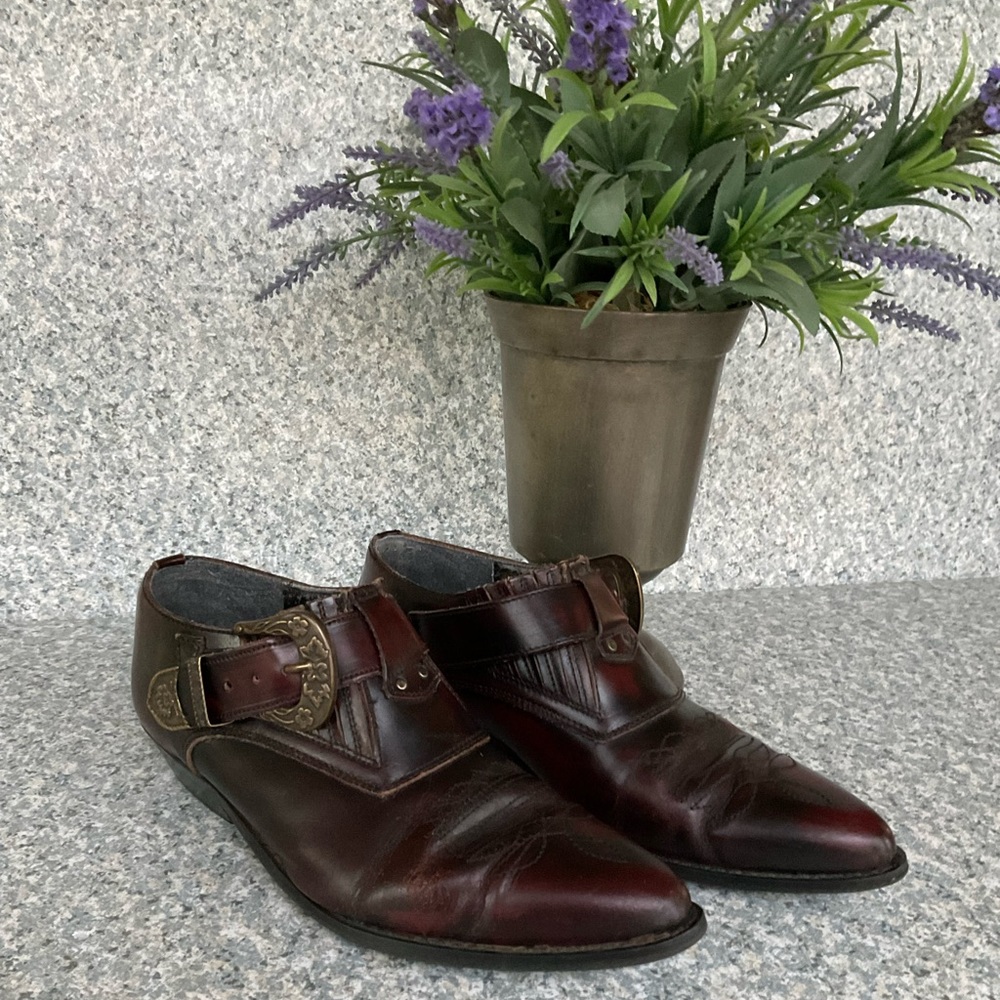 🇸🇪 Ten Points Vintage Leather Cowboy Shoes